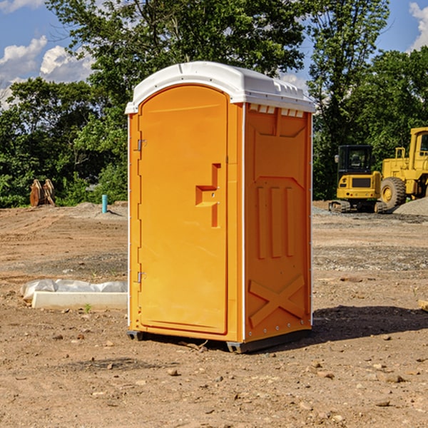 how often are the portable restrooms cleaned and serviced during a rental period in Mappsville